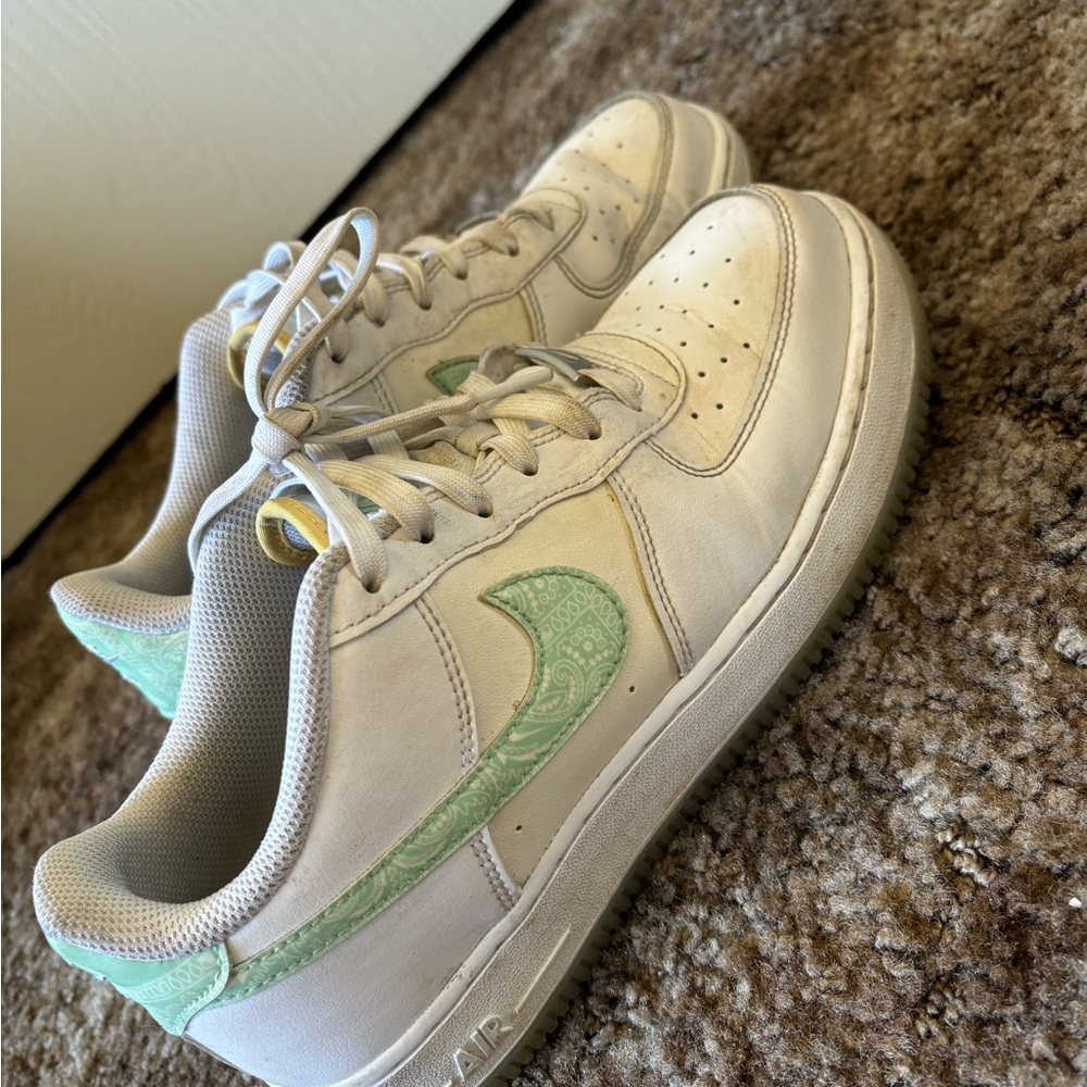 Nike Air Sneakers with Mint Green Accents